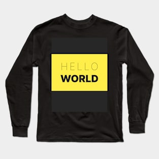 Hello World Black Two Long Sleeve T-Shirt